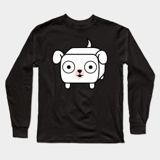 Pit Bull Loaf - White Pitbull with Floppy Ears Long Sleeve T-Shirt